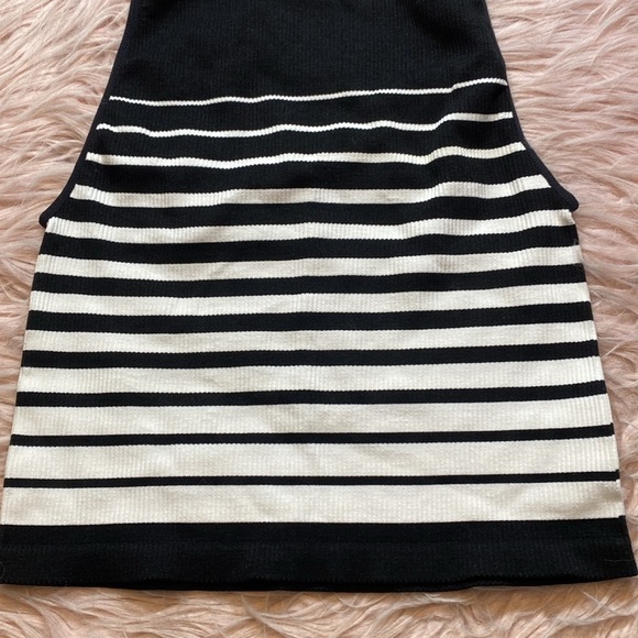 NWOT Intimately Free People High Five Ribbee Mock Neck Stripe Top sz M/L - Picture 6 of 8